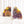 Arched pair of resin bookends with preserved yellow ranunculus, purple anemone, rust roses, and blue delphinium from a wedding bouquet