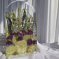 Video of large arch resin mold showcasing preserved wedding flowers with yellow roses, purple ranunculus, and greenery — handmade keepsake by Everlasting Bloom Co